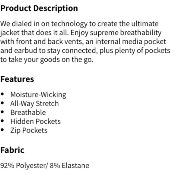 Sm Fabletics kimmy baltic teal green perfect condition performance track jacket - Picture 14 of 15